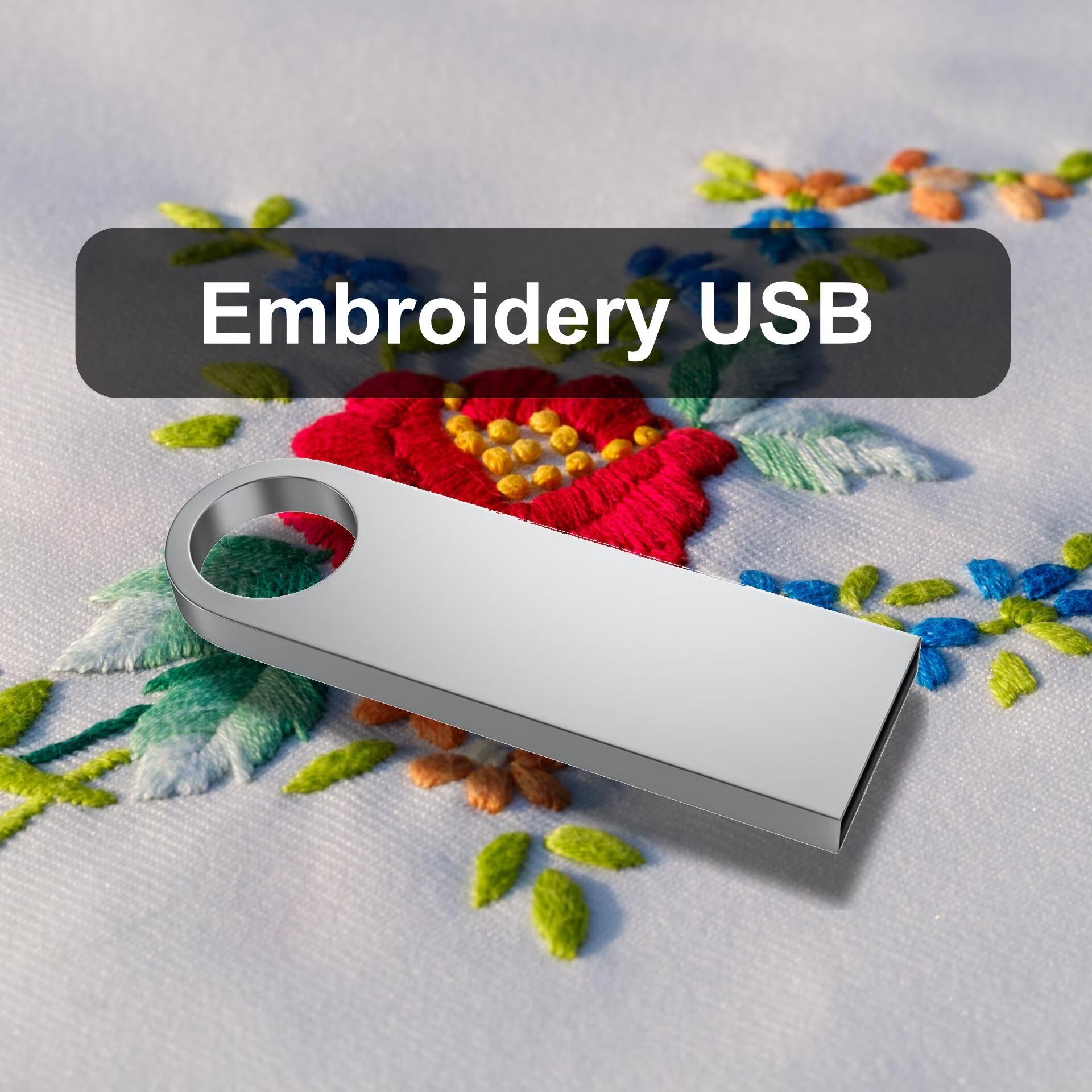 USB Stick with Embroidery in Background